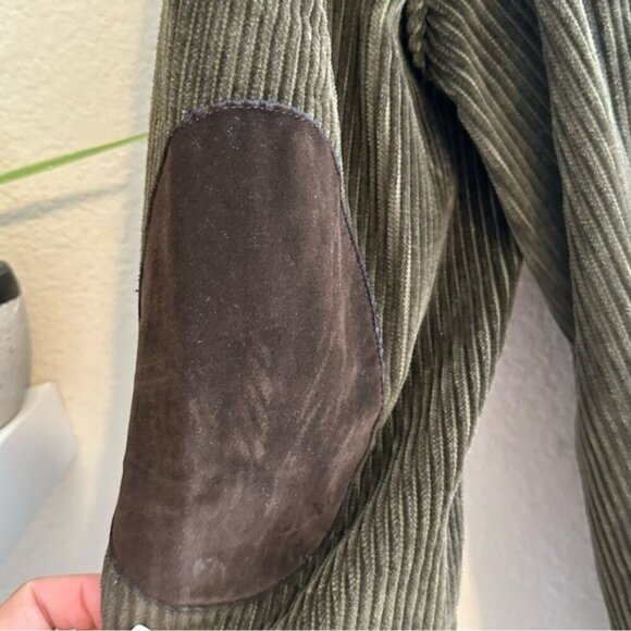 Talbots Blazer Women's Size Medium Olive Green Corduroy Button Up Jacket Cotton - Picture 8 of 11